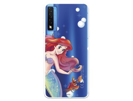 Carcasa para TCL 20L Oficial De Disney Ariel Y Sebastián Burbujas La Sirenita TCL Transparente