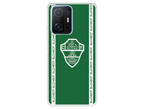 Carcasa para XIAOMI 11T Del Elche Cf Escudo Fondo Verde Escudo Fondo Verde Licencia Oficial Elche Cf XIAOMI Transparente