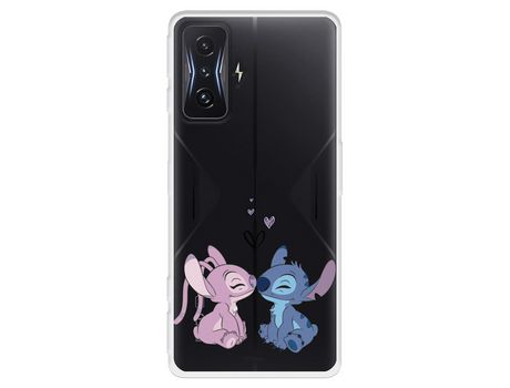 Carcasa para XIAOMI Poco F4 Gt Oficial De Disney Angel & Stitch Beso Lilo & Stitch XIAOMI Transparente