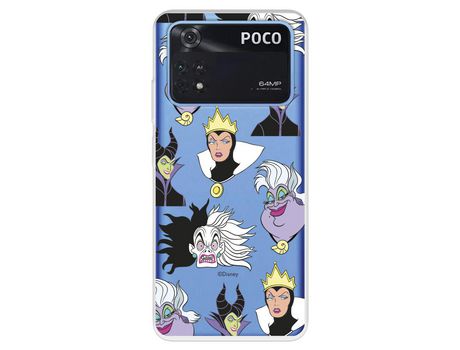 Carcasa para XIAOMI Poco M4 Pro 4G Oficial De Disney Villanas Patrón Villanas Disney XIAOMI Transparente