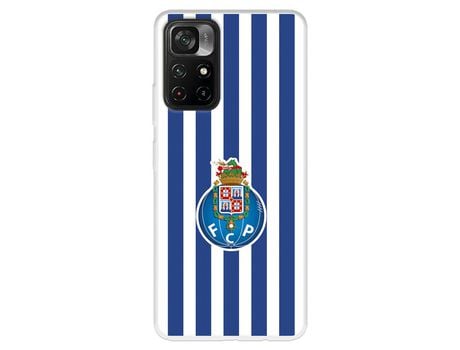Carcasa para XIAOMI Poco M4 Pro 5G Del Fútbol Club Oporto Escudo Rayas Licencia Oficial Fútbol Club Oporto XIAOMI Transparente