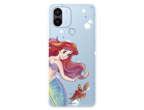 Carcasa para XIAOMI Redmi A1 Oficial De Disney Ariel Y Sebastián Burbujas La Sirenita XIAOMI Transparente