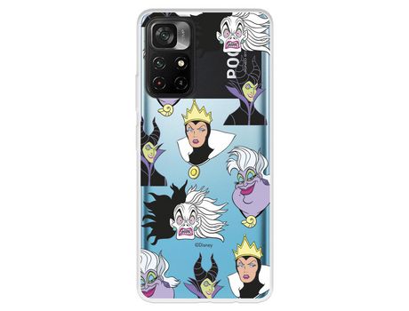 Carcasa para XIAOMI Poco M4 Pro 5G Oficial De Disney Villanas Patrón Villanas Disney XIAOMI Transparente