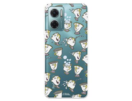 Carcasa para XIAOMI Redmi 10 5G Oficial De Disney Chip Potts Siluetas La Bella Y La Bestia XIAOMI Transparente