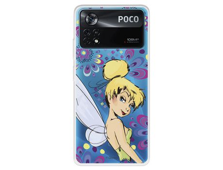 Carcasa para XIAOMI Poco X4 Pro Oficial De Disney Campanilla Flores Peter Pan XIAOMI Transparente