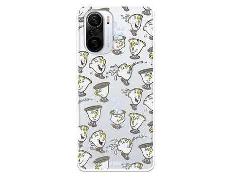 Carcasa para XIAOMI Poco F3 Oficial De Disney Chip Potts Siluetas La Bella Y La Bestia XIAOMI Transparente