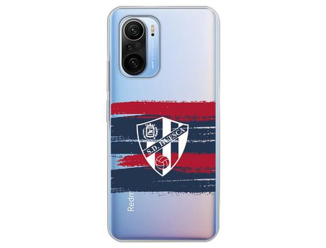 Carcasa para XIAOMI Poco F3 Del Huesca Rayas Transparente Licencia Oficial Sd Huesca XIAOMI Transparente