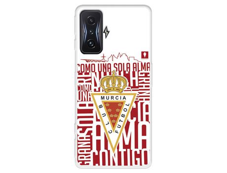 Carcasa para XIAOMI Poco F4 Gt Del Real Murcia Escudo Fondo Blanco Licencia Oficial Real Murcia XIAOMI Transparente