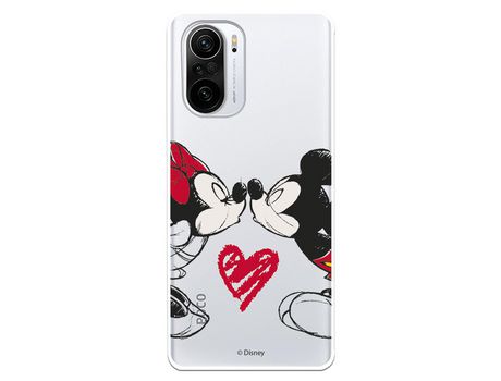 Carcasa para XIAOMI Poco F3 Oficial De Disney Mickey Y Minnie Beso Clásicos Disney XIAOMI Transparente