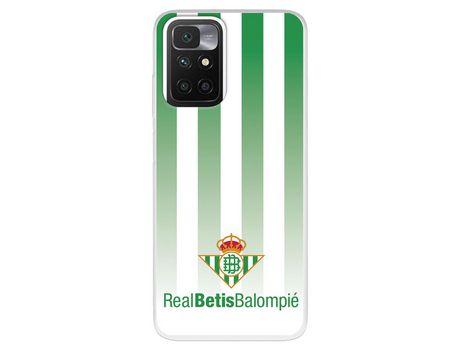 Carcasa para XIAOMI Redmi 10 Del Betis Fondo Rayas Verdiblancas Licencia Oficial Real Betis Balompié XIAOMI Transparente