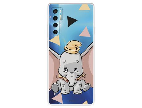 Carcasa para TCL 20 Pro 5G Oficial De Disney Dumbo Silueta Transparente Dumbo TCL Transparente