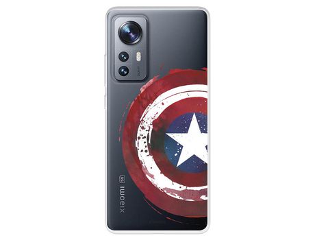 Carcasa para XIAOMI 12 Pro Oficial De Marvel Capitán América Escudo Transparente Marvel XIAOMI Transparente