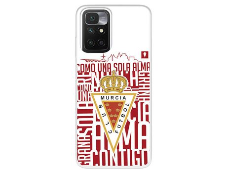 Carcasa para XIAOMI Redmi 10 Del Real Murcia Escudo Fondo Blanco Licencia Oficial Real Murcia XIAOMI Transparente
