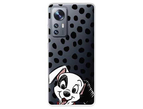 Carcasa para XIAOMI 12 Pro Oficial De Disney Cachorro Manchas 101 Dálmatas XIAOMI Transparente