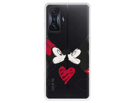 Carcasa para XIAOMI Poco F4 Gt Oficial De Disney Mickey Y Minnie Beso Clásicos Disney XIAOMI Transparente