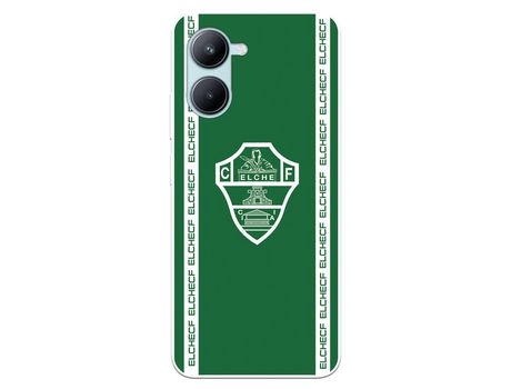 Carcasa para REALME C33 Del Elche Cf Escudo Fondo Verde Licencia Oficial Elche Cf REALME Transparente