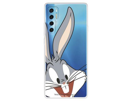 Carcasa para TCL 20 Pro 5G Oficial De Warner Bros Bugs Bunny Silueta Transparente Looney Tunes TCL Transparente