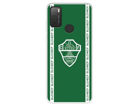 Carcasa para TCL 20Y Del Elche Cf Escudo Fondo Verde Licencia Oficial Elche Cf TCL Transparente
