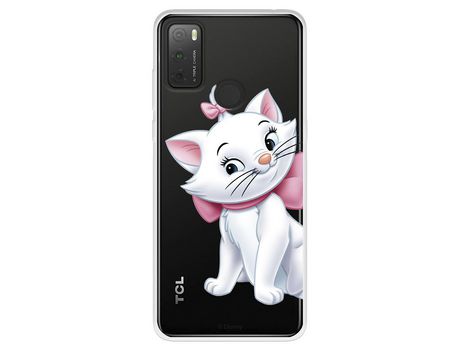 Carcasa para TCL 20Y Oficial De Disney Marie Silueta Los Aristogatos TCL Transparente