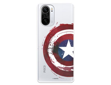 Carcasa para XIAOMI Poco F3 Oficial De Marvel Capitán América Escudo Transparente Marvel XIAOMI Transparente