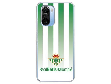 Carcasa para XIAOMI Poco F3 Del Betis Fondo Rayas Verdiblancas Licencia Oficial Real Betis Balompié XIAOMI Transparente