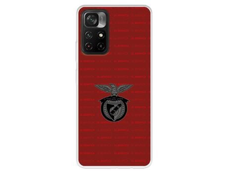 Carcasa para XIAOMI Poco M4 Pro 5G Del Escudo Fondo Granate Licencia Oficial Benfica XIAOMI Transparente
