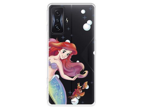Carcasa para XIAOMI Poco F4 Gt Oficial De Disney Ariel Y Sebastián Burbujas La Sirenita XIAOMI Transparente