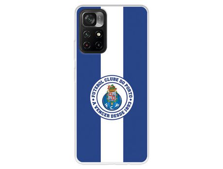 Carcasa para XIAOMI Poco M4 Pro 5G Del Fútbol Club Oporto Escudo Rayas Azul Y Blanco Licencia Oficial Fútbol Club Oporto XIAOMI Transparente