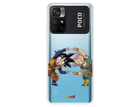 Carcasa para XIAOMI Poco M4 Pro 5G Oficial De Dragon Ball Goten Y Trunks Fusión Dragon Ball XIAOMI Transparente