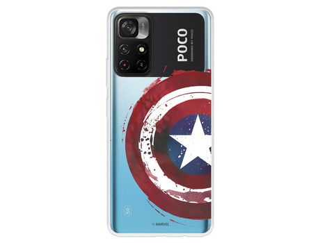 Carcasa para XIAOMI Poco M4 Pro 5G Oficial De Marvel Capitán América Escudo Transparente Marvel XIAOMI Transparente