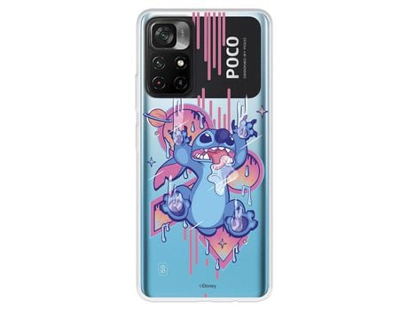 Carcasa para XIAOMI Poco M4 Pro 5G Oficial De Disney Stitch Graffiti Lilo & Stitch XIAOMI Transparente