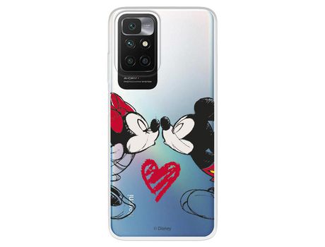 Carcasa para XIAOMI Redmi 10 Oficial De Disney Mickey Y Minnie Beso Clásicos Disney XIAOMI Transparente