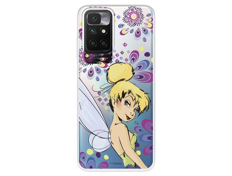 Carcasa para XIAOMI Redmi 10 Oficial De Disney Campanilla Flores Peter Pan XIAOMI Transparente