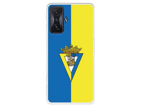 Carcasa para XIAOMI Poco F4 Gt Del Cádiz Cf Escudo Fondo Bicolor Licencia Oficial Cádiz Cf XIAOMI Transparente