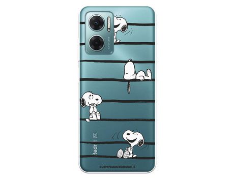 Carcasa para XIAOMI Redmi 10 5G Oficial De Peanuts Snoopy Rayas Snoopy XIAOMI Transparente