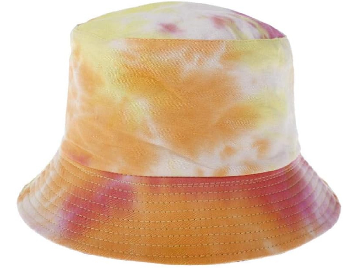 Sombrero tipo pescador con estampado tie-dye, plegable, con protección solar, para uso en exteriores. Sin marca.