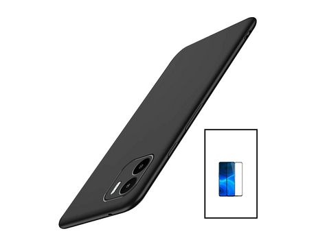 Kit Protector de Vidrio Templado Gorilasglass + Carcasa Rígida y Fina para Xiaomi Redmi A2 GIFT4ME Negro