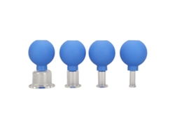 Set De 4 Ventosas De Vidrio Para Drenaje Linfático Y Lifting Facial