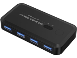 Estación De Acoplamiento Con Selector De Conmutador Kvm Usb 3.0 Para Compartir Archivos Entre 2 Ordenadores.