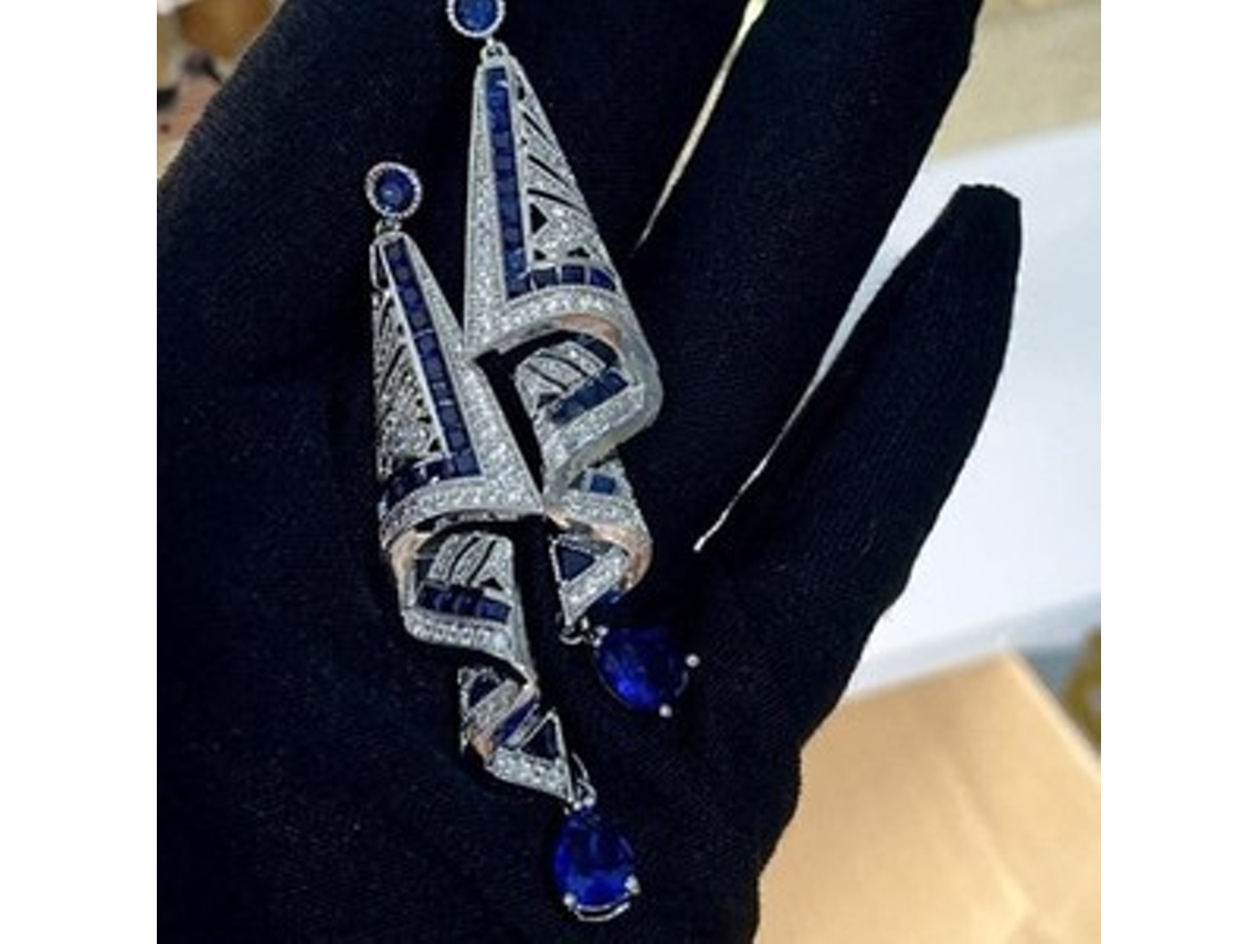Pendientes vintage en plata de ley 925, acabado satinado, estilo étnico, pendientes colgantes, joyería de fiesta Zeuxo
