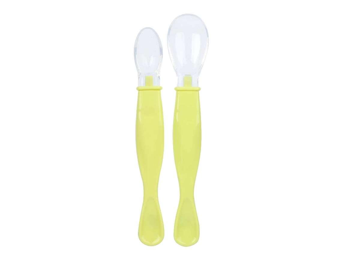 2 Cucharas De Silicona De Grado Alimenticio Para Bebés Con Puntas Suaves Para La Alimentación Infantil.