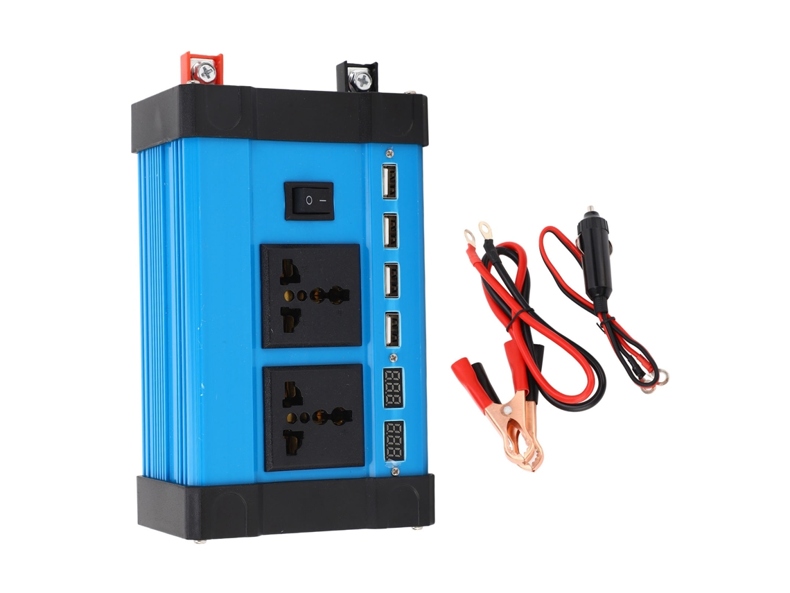 Inversor De Potencia De Onda Sinusoidal Modificada De 500 W, De 12 V Cc A 220 V Ca, Con Pantalla Lcd, 4 Puertos Usb Y Salida De 4,2 A.