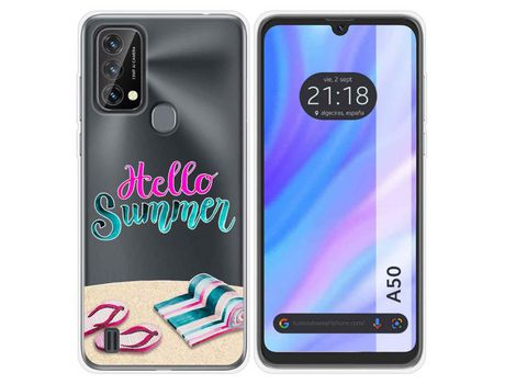 Carcasa para Blackview A50 TUMUNDOSMARTPHONE Dibujos Transparente Summer Multicolor