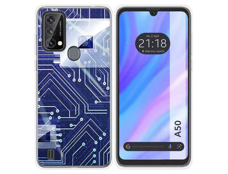 Carcasa para Blackview A50 TUMUNDOSMARTPHONE Dibujos Circuito Multicolor