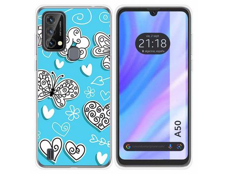Carcasa para Blackview A50 TUMUNDOSMARTPHONE Dibujos Mariposas Multicolor