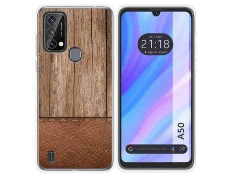 Carcasa para Blackview A50 TUMUNDOSMARTPHONE Dibujos Madera 09 Multicolor