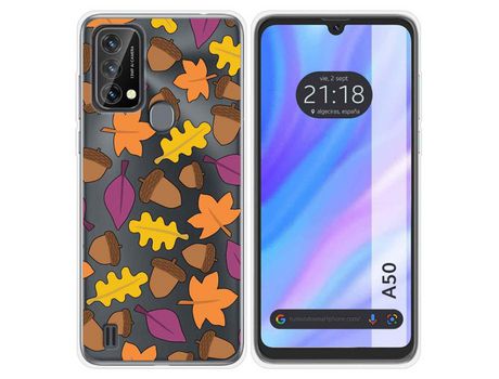 Carcasa para Blackview A50 TUMUNDOSMARTPHONE Dibujos Transparente Otoño Multicolor