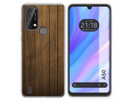 Carcasa para Blackview A50 TUMUNDOSMARTPHONE Dibujos Madera Multicolor