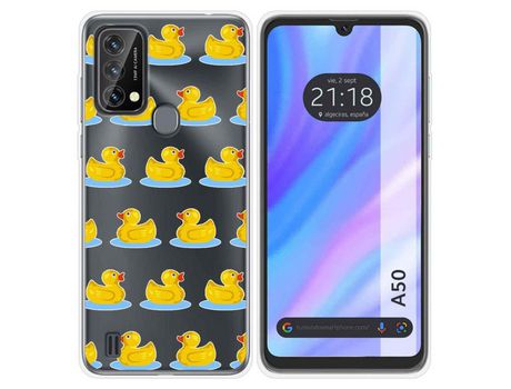 Carcasa para Blackview A50 TUMUNDOSMARTPHONE Dibujos Transparente Pato Multicolor