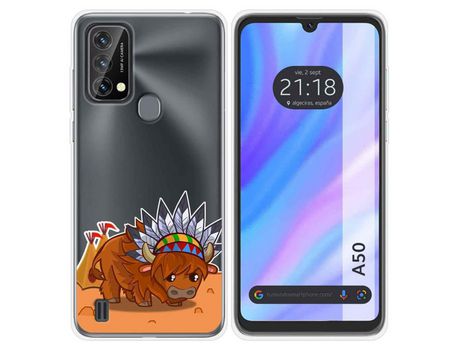 Carcasa para Blackview A50 TUMUNDOSMARTPHONE Dibujos Transparente Bufalo Multicolor
